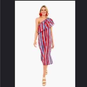 Tuckernuck Striped One Shoulder Dress